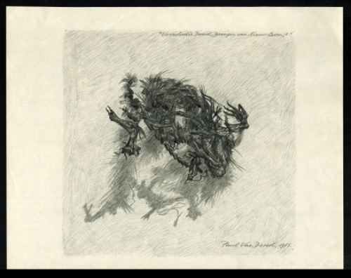 Tekening van de Belgische kunstenaar Paul Van Dessel kopen