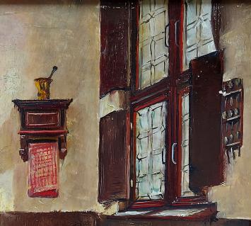 Interieur schilderij van Paule Bisman