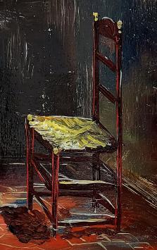 Kunstwerk op paneel van de Waalse schilderes Paule Bisman