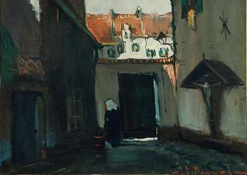 Olieverfschilderij Belgische kunstenaar  H. J. Pauwels
