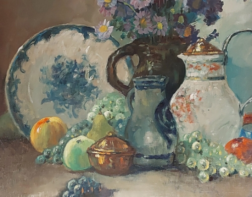 Stilleven olieverfschilderij van H J Pauwels 