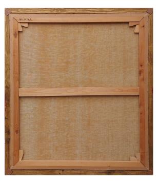 Rode en roze rozen in een blauw geglazuurde pot