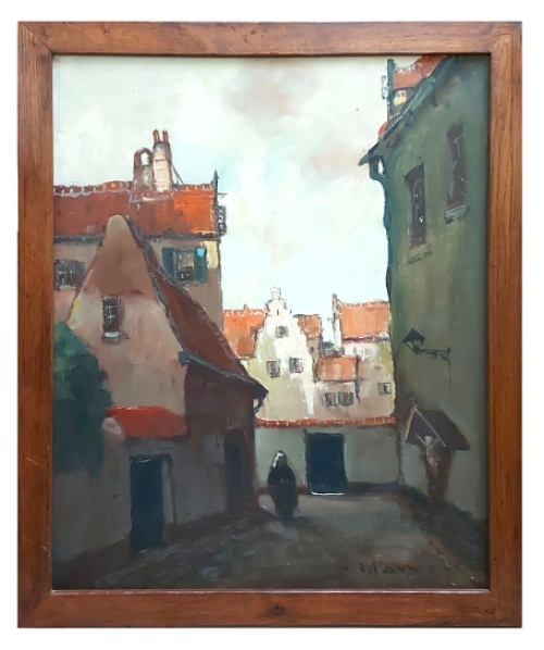 Schilderij van Belgische schilder Henri Joseph Pauwels op canvas