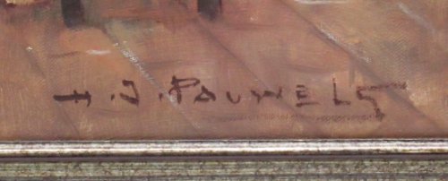 Belgische kunstenaar, kunstschilder H. J. Pauwels