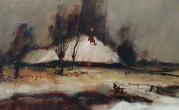 Landschap geschilderd door H.J. Pauwels