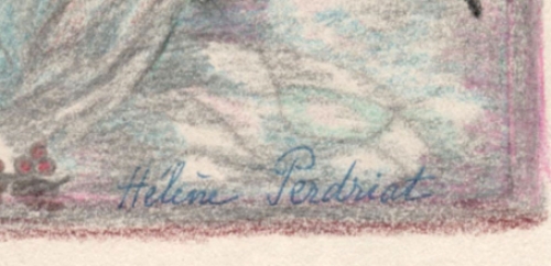 Potloodtekening van Hélène Perdriat