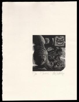 Gesigneerde houtsnede van Peter Bosteels kopen