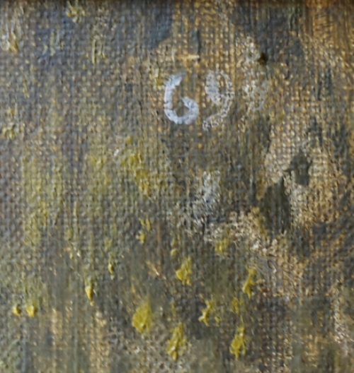 Peter Colfs  met een groot schilderij