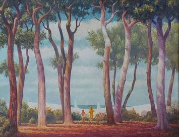 Schilederij uit 1950 van Peter Colfs, Antwerpse kunstenaar
