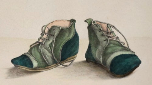 met aquarel opgehoogde litho door de Belgische kunstenaar Petrus Valckx