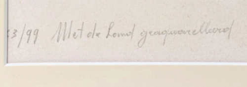 Kinderschoentjes, Met de hand ingekleurde litho 73/99