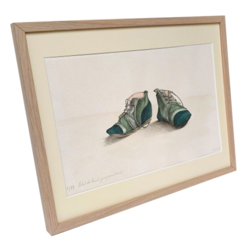 Kinderschoentjes, Met de hand ingekleurde litho 73/99