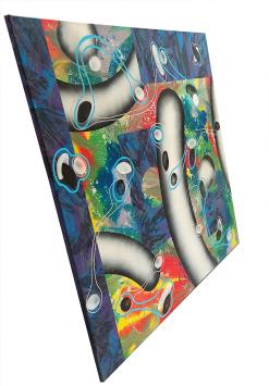 Het vrolijk abstracte – Acrylic and spray paint – Philippe Tonnard – 1989