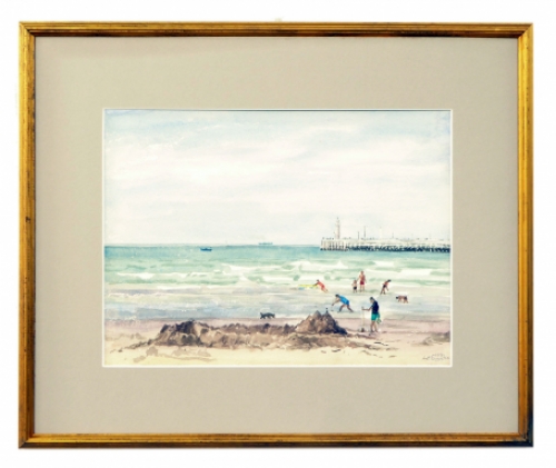 Waterverfschilderij van de Belgische schilder Antoon Luyckx