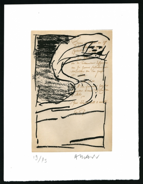 Kunstwerk op papier van Pierre Alechinsky