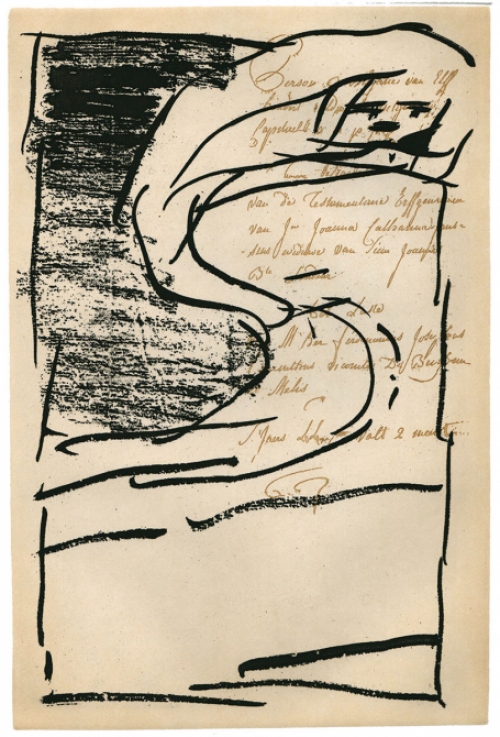 Pierre Alechinsky met een gelimiteerde ets