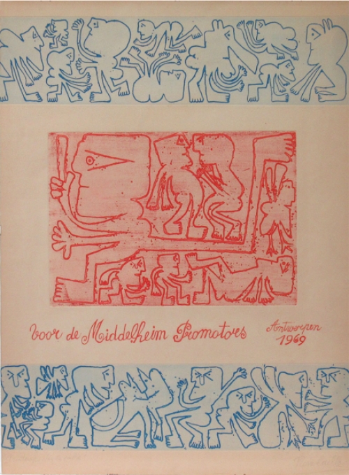 Kunstwerk van de Belgische graficus Pierre Caille