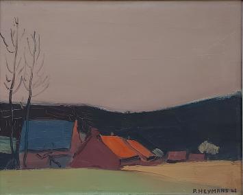 Landschap geschilderd door Pierre Heymans