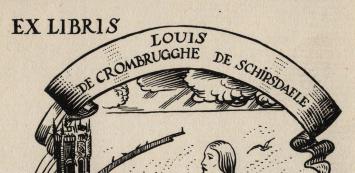 Pierre Ickx met een ex-libris