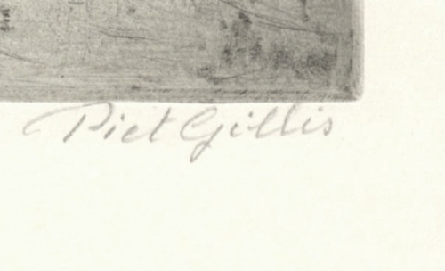 2 bootjes aan het water, originele afdruk Ets 1/5