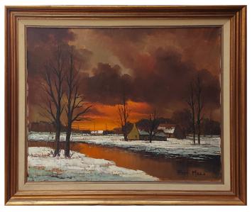 Schilderij van Piet Mees kopen, winterlandschap