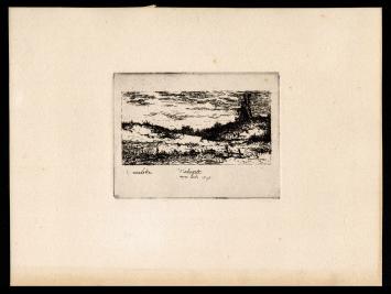 Kopergravure van Piet Verhaert uit 1878