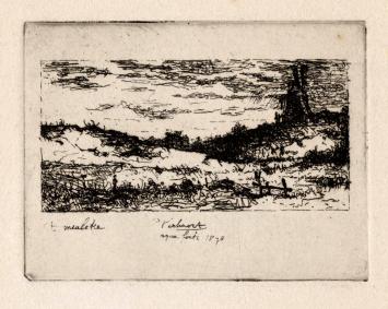 Kopergravure van de Belgische kunstenaar Piet Verhaert