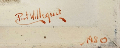 Winterlandschapje vanuit de heuvel 1980