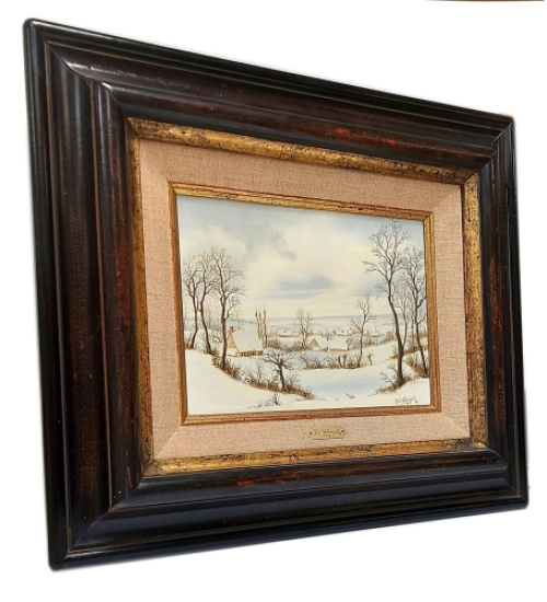 Winterlandschapje vanuit de heuvel 1980