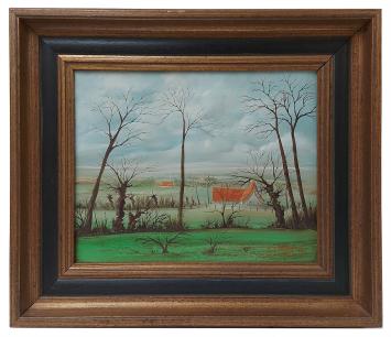 kunstwerkje van Piet Willequet op canvas