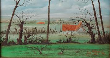 Landschapje geschilderd door  Piet Willequet