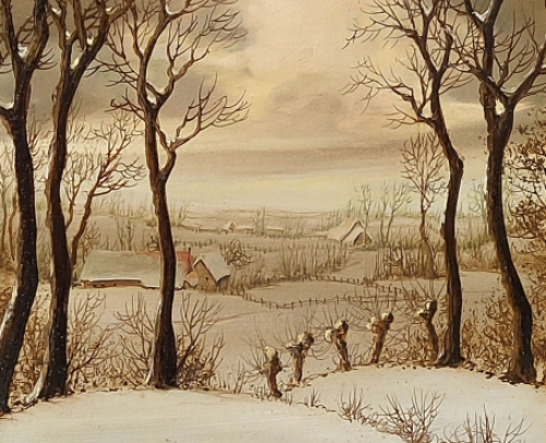 Sneeuwlandschapje  van Piet Willequet