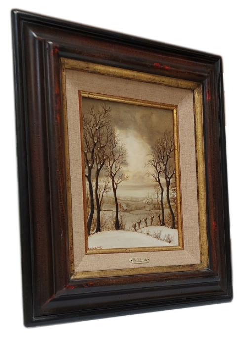 Winterlandschapje, zicht op het dal