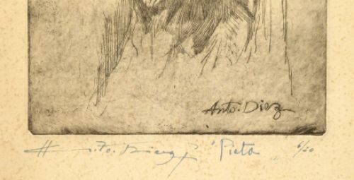 Ets van de Belgische kunstenaar Anto Diez