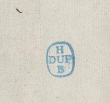 Oude  19de -eeuwse schets kopen met stempel H. Dupont