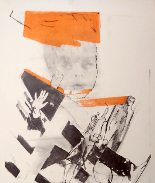 Lithografie van Pol Mara een Belgische kunstenaar