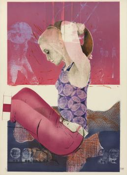 Lithografie van Pol Mara een Belgische kunstenaar