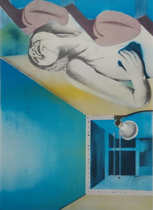 Kleurenlitho van Pol Mara, Belgische lithograaf en kunstschilder