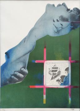 Lithografie van Pol Mara een Belgische kunstenaar