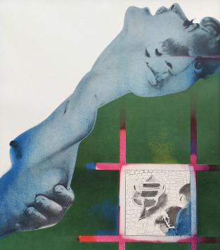 Kleurenlitho van Pol Mara, Belgische lithograaf en kunstschilder