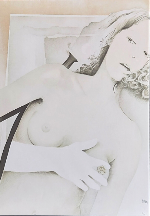 Kleurenlitho van Pol Mara, Belgische lithograaf en kunstschilder