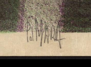 Litho 1974 Peeping out (met de hand opgehoogd) EA