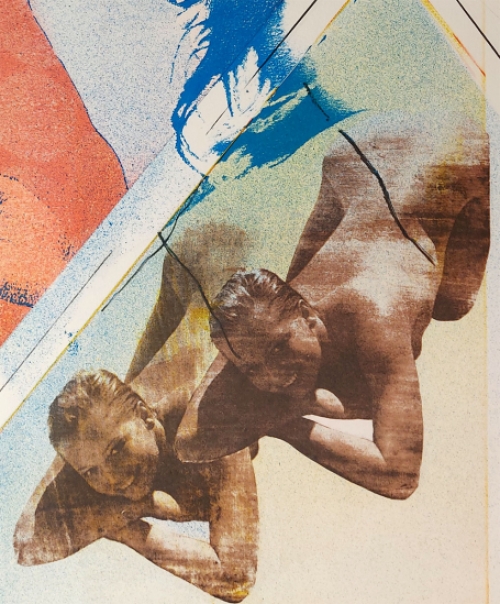 Kleurenlitho van Pol Mara, Belgische lithograaf en kunstschilder