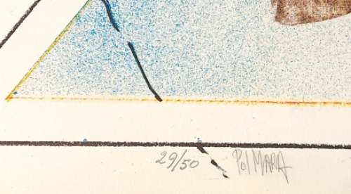 Litho van de Belgische graficus  Pol Mara kopen