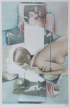 Lithografie van Pol Mara een Belgische kunstenaar