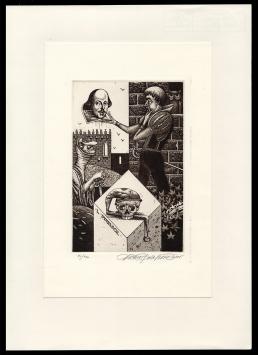 Dusan Polakovic met een gesigneerde ex libris