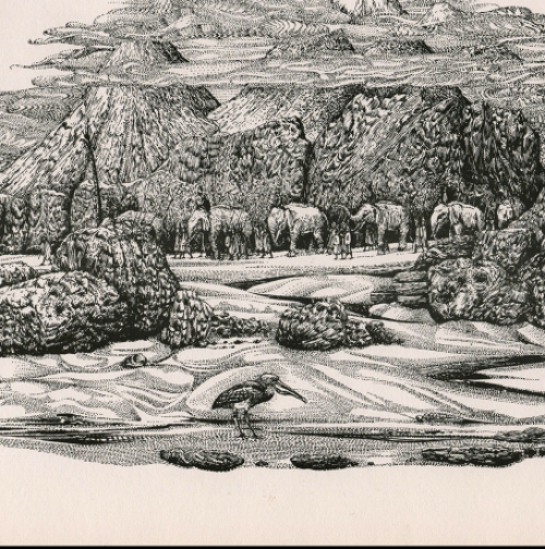 Litho van de Belgische kunstenaar Pol Mariën