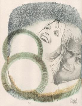 Kleurenlitho van Pol Mara, Belgische lithograaf en kunstenaar