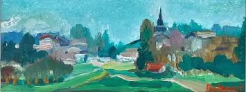 Jeanne Portenart, schilderijtje van een landschapje