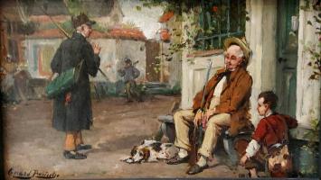 Olieverfschilderij van de Belgische kunstenaar Gérard Portielje